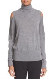 Vince Cold Shoulder Merino Wool Turtleneck at Nordstrom